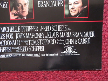 THE RUSSIA HOUSE FOLDED US ONE SHEET POSTER MICHELLE PFEIFFER SEAN CONNERY 1990 - Rendezvous Cinema
