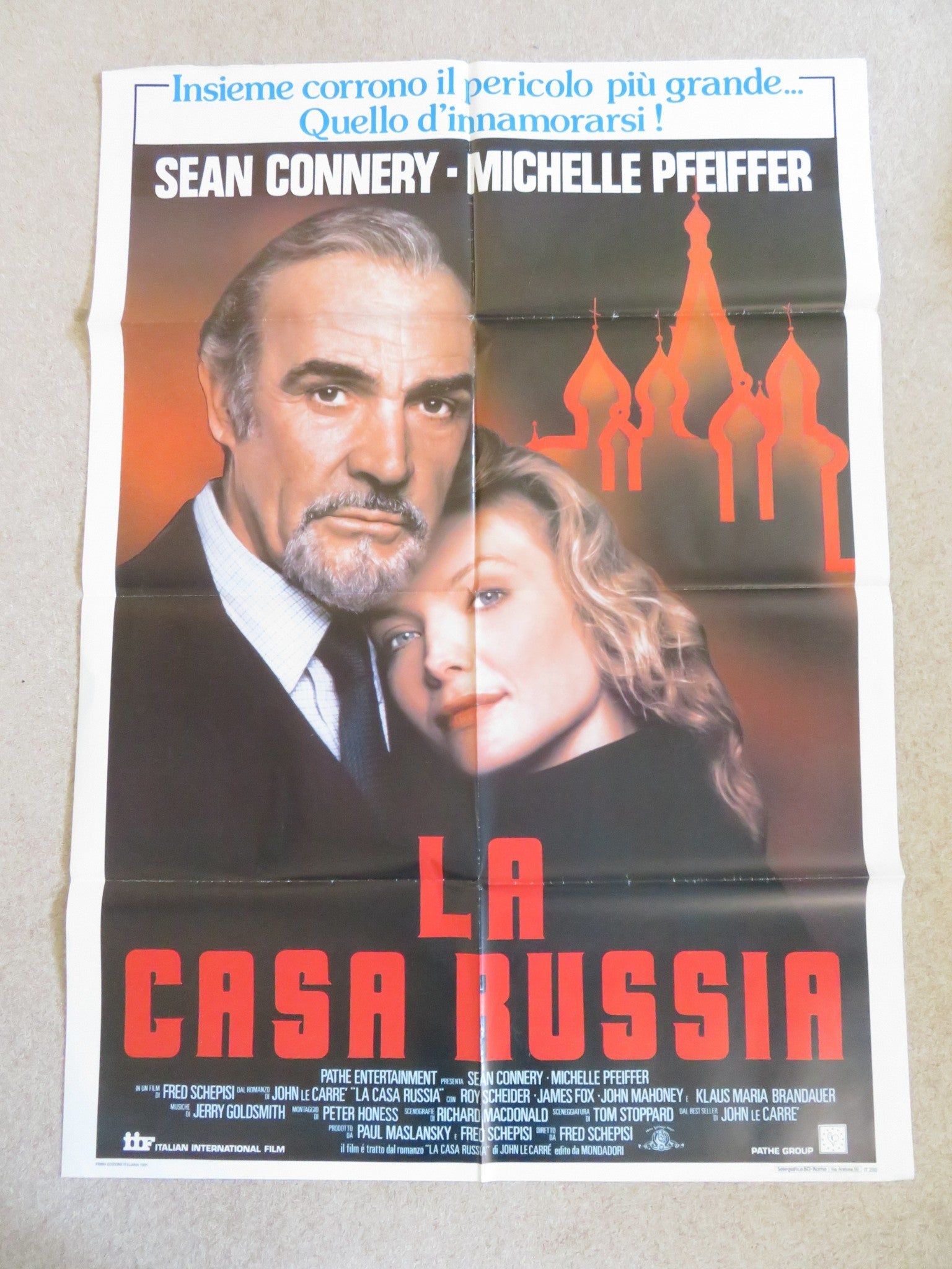 THE RUSSIA HOUSE ITALIAN 2 FOGLIO POSTER SEAN CONNERY MICHELLE PFEIFFER 1990 Rendezvous Cinema Movie posters