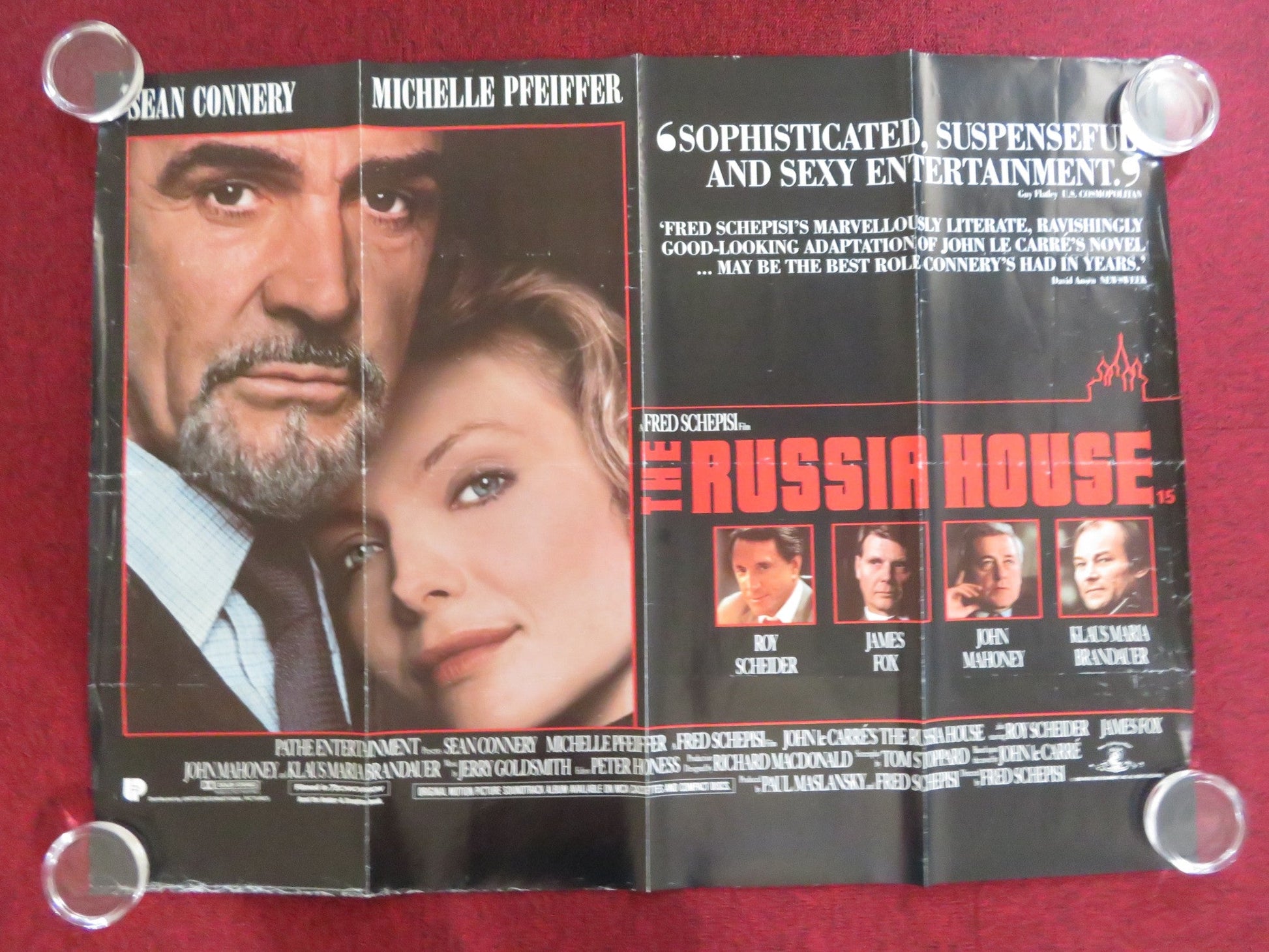 THE RUSSIA HOUSE UK QUAD (30"x 40") ROLLED POSTER SEAN CONNERY M. PFEIFFER 1990 Rendezvous Cinema Movie posters