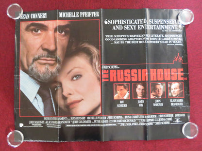 THE RUSSIA HOUSE UK QUAD (30"x 40") ROLLED POSTER SEAN CONNERY M. PFEIFFER 1990 Rendezvous Cinema Movie posters