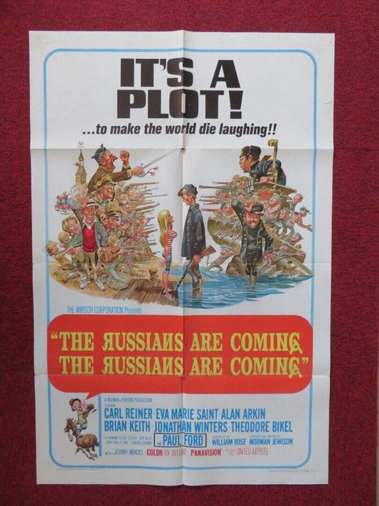 THE RUSSIANS ARE COMING FOLDED US ONE SHEET POSTER CARL REINER 1966 Movie posters