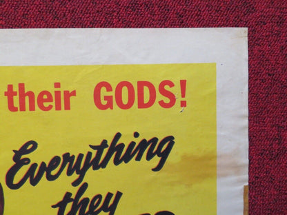 THE RUTHLESS FOUR FOLDED US ONE SHEET POSTER VAN HEFLIN GILBERT ROLAND 1968 Movie posters