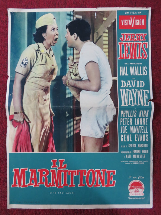THE SAD SACK - B ITALIAN FOTOBUSTA POSTER JERRY LEWIS DAVID WAYNE 1957 Rendezvous Cinema Movie posters