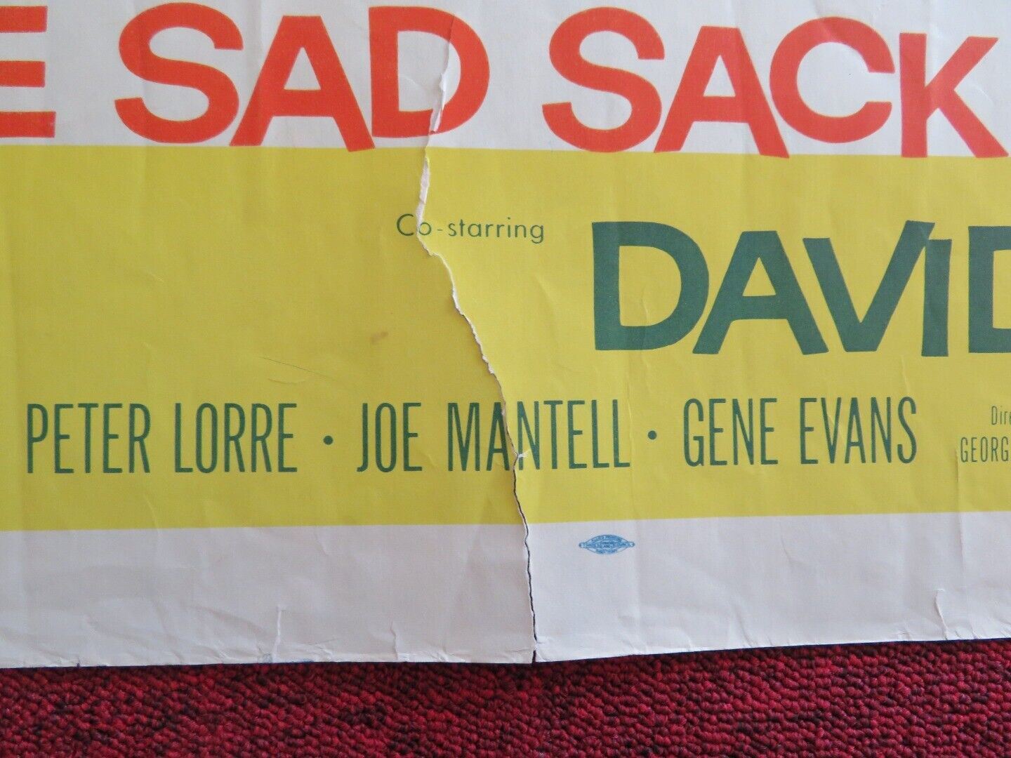 THE SAD SACK US HALF SHEET (22"x 28") POSTER JERRY LEWIS DAVID WAYNE 1958 - Rendezvous Cinema