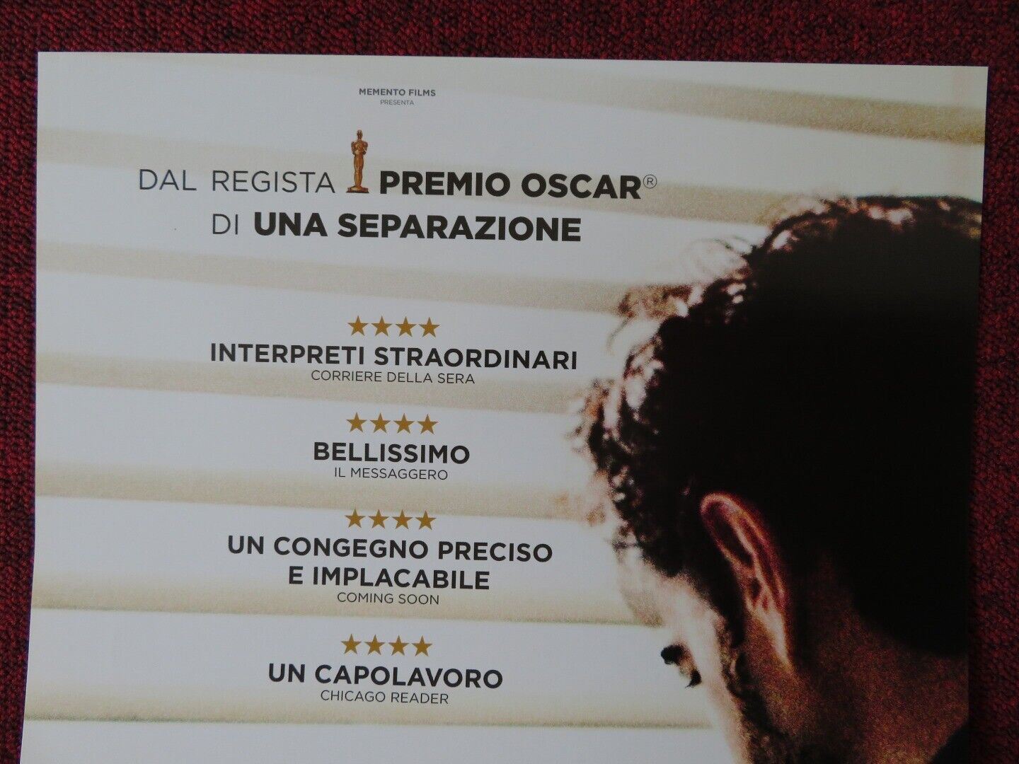 THE SALESMAN ITALIAN LOCANDINA (26.5"x12.5") POSTER SHAHAB HOSSEINI 2016 - Rendezvous Cinema