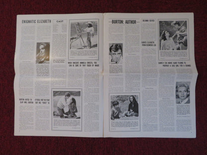 THE SANDPIPER UNCUT MGM FOLDED PRESS BOOK ELIZABETH TAYLOR RICHARD BURTON 1965 Rendezvous Cinema Movie posters