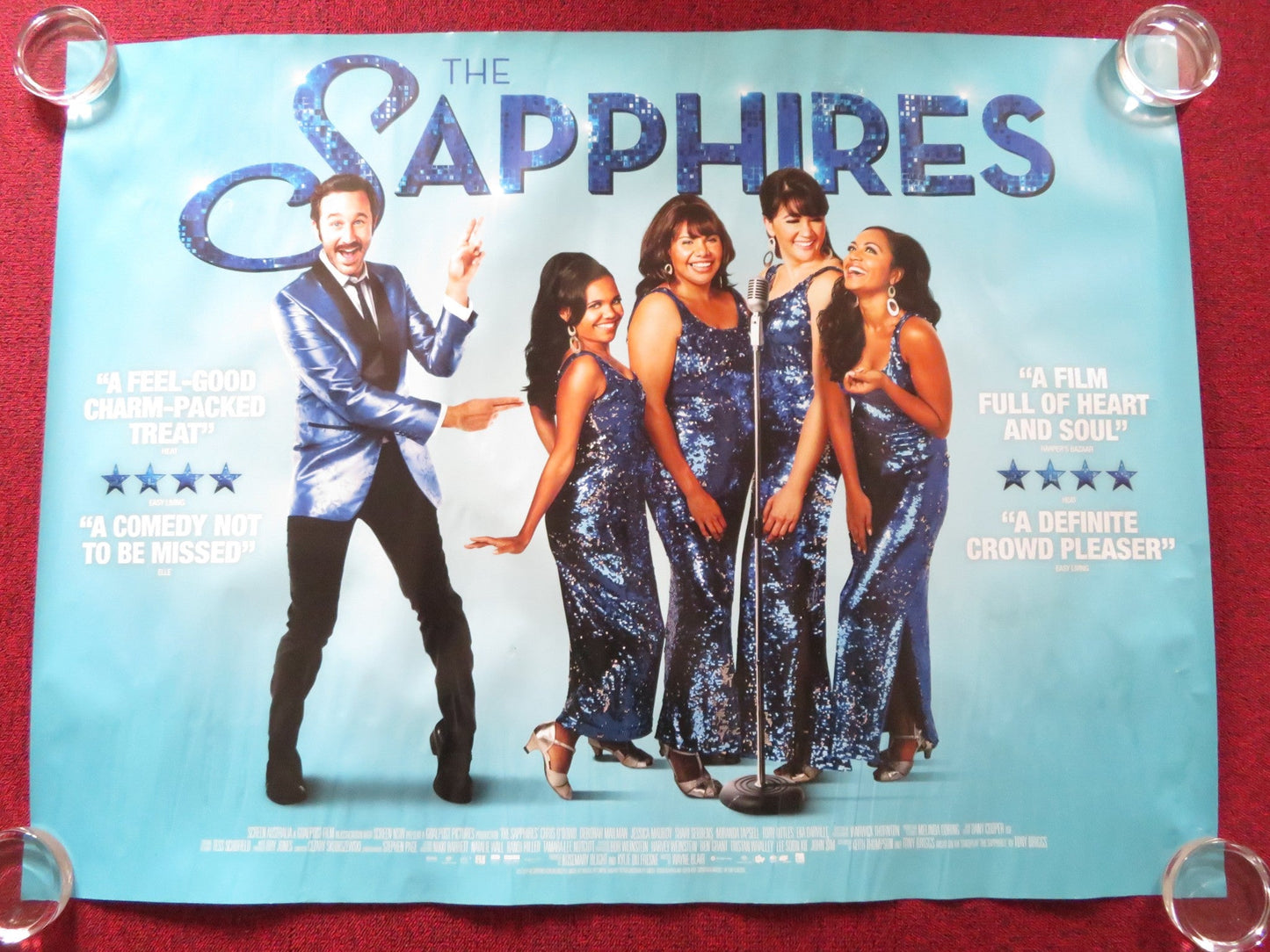 THE SAPPHIRES UK QUAD ROLLED POSTER CHRIS O'DOWD MIAH MADDEN 2012 Rendezvous Cinema Movie posters