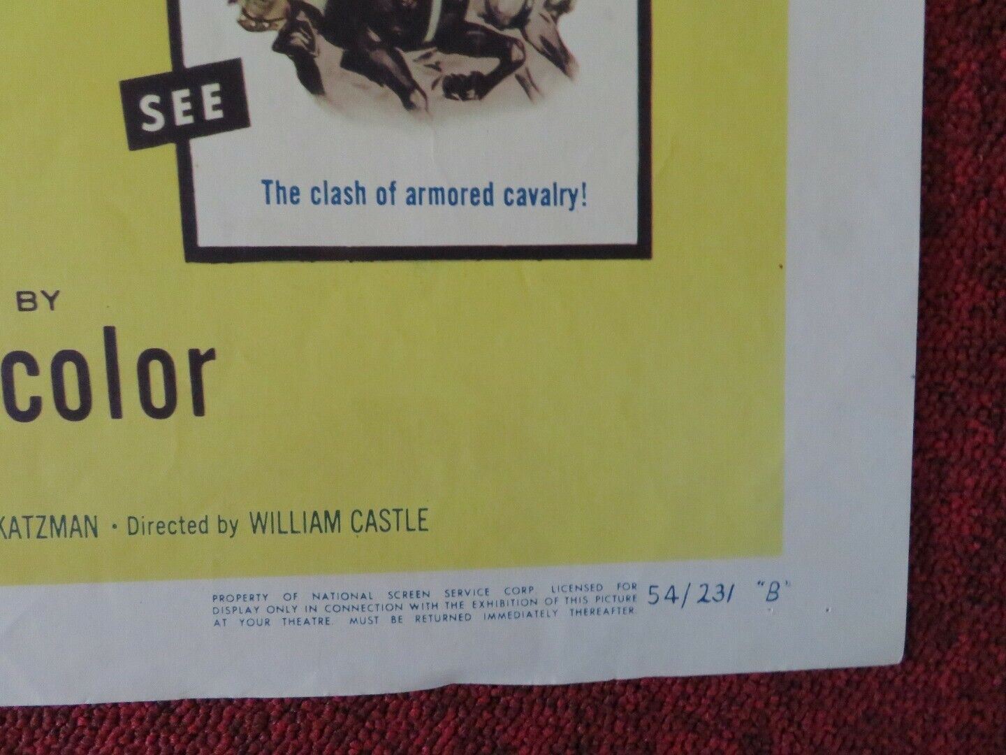 THE SARACEN BLADE US HALF SHEET (22"x 28") POSTER RICARDO MONTALBAN 1954 Movie posters