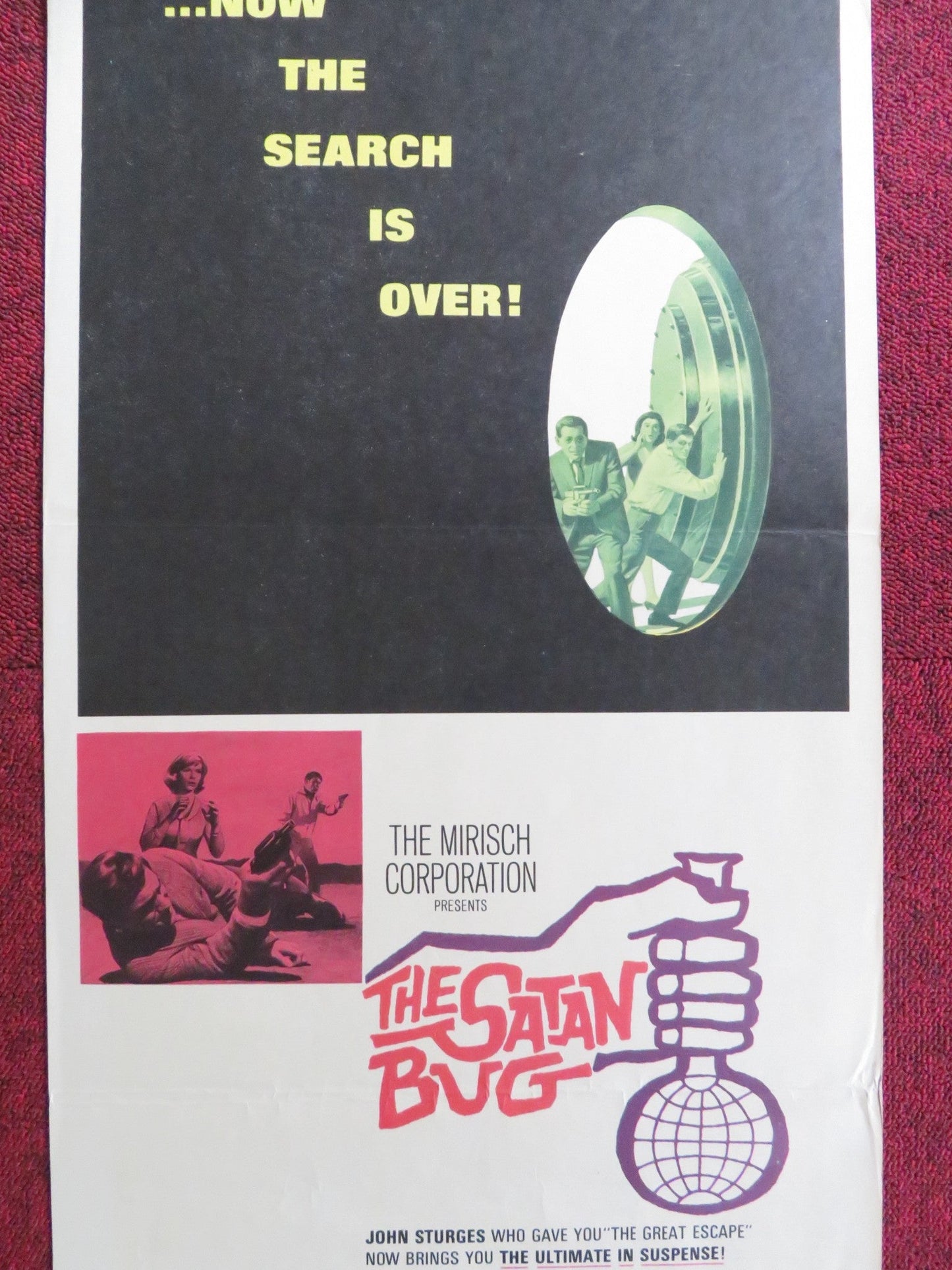 THE SATAN BUG US INSERT (14"x 36") POSTER GEORGE MAHARIS RICHARD BASEHEART 1965 Rendezvous Cinema Movie posters