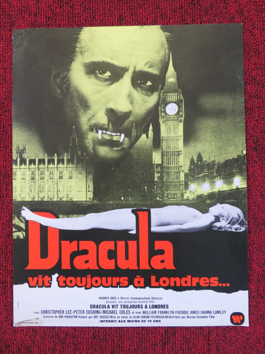 THE SATANIC RITES OF DRACULA FRENCH PRESS SHEET HAMMER CHRISTOPHER LEE 1973 Rendezvous Cinema Movie posters