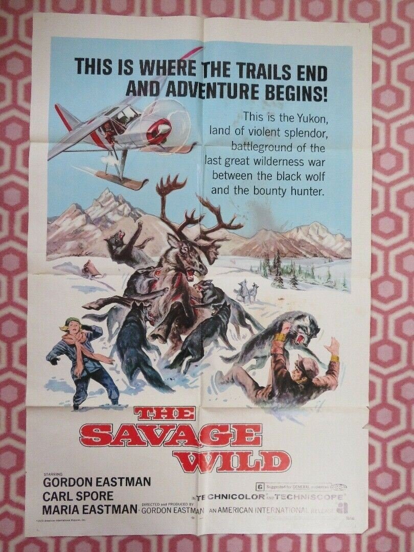 THE SAVAGE WILD US ONE SHEET POSTER GORDON EASTMAN CARL SPORE 1970 Movie posters