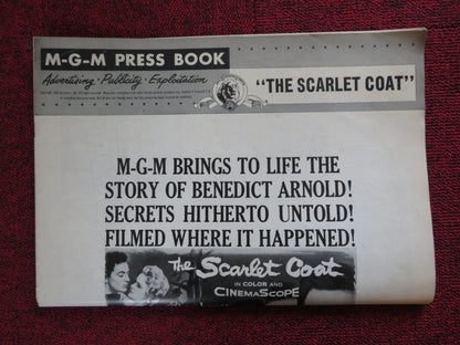 THE SCARLET COAT UNCUT M.G.M FOLDED PRESS BOOK CORNEL WILDE MICHAEL WILDING 1955 Rendezvous Cinema Movie posters
