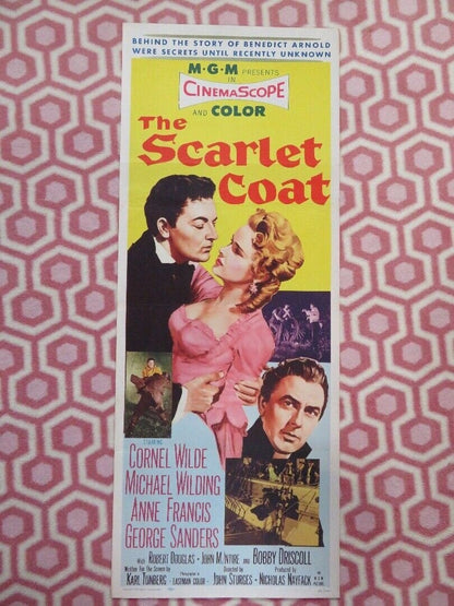 THE SCARLET COAT US INSERT (14"x 36") POSTER CORNEL WILDE MICHAEL WILDING 1955 - Rendezvous Cinema