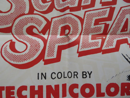 THE SCARLET SPEAR FOLDED US ONE SHEET POSTER JOHN BENTLEY MARTHA HYER 1954 Rendezvous Cinema Movie posters