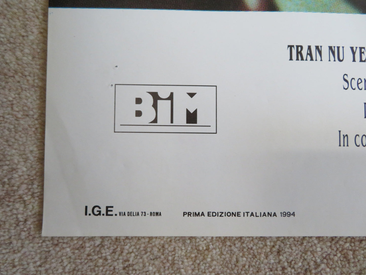 THE SCENT OF GREEN PAPAYA ITALIAN 2 FOGLIO POSTER NU YEN - KHE TRAN MAN SAN LU Rendezvous Cinema Movie posters