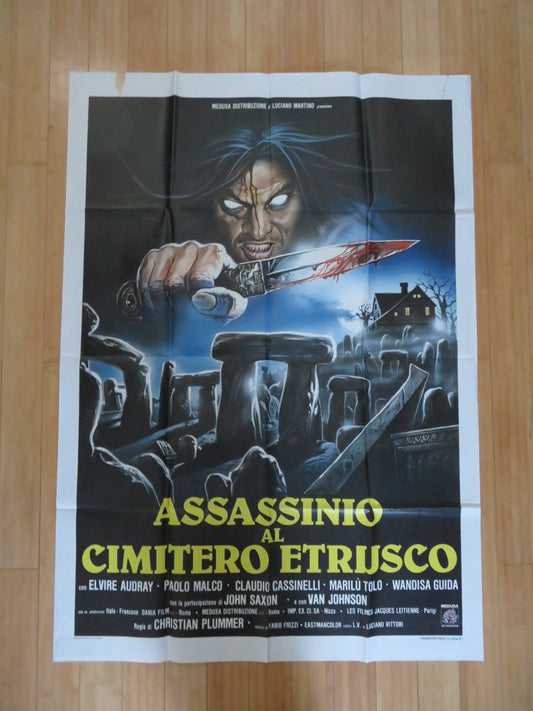 THE SCORPION WITH TWO TAILS ITALIAN 2 FOGLIO POSTER ELVIRE AUDRAY P. MALCO 1982 Rendezvous Cinema Movie posters