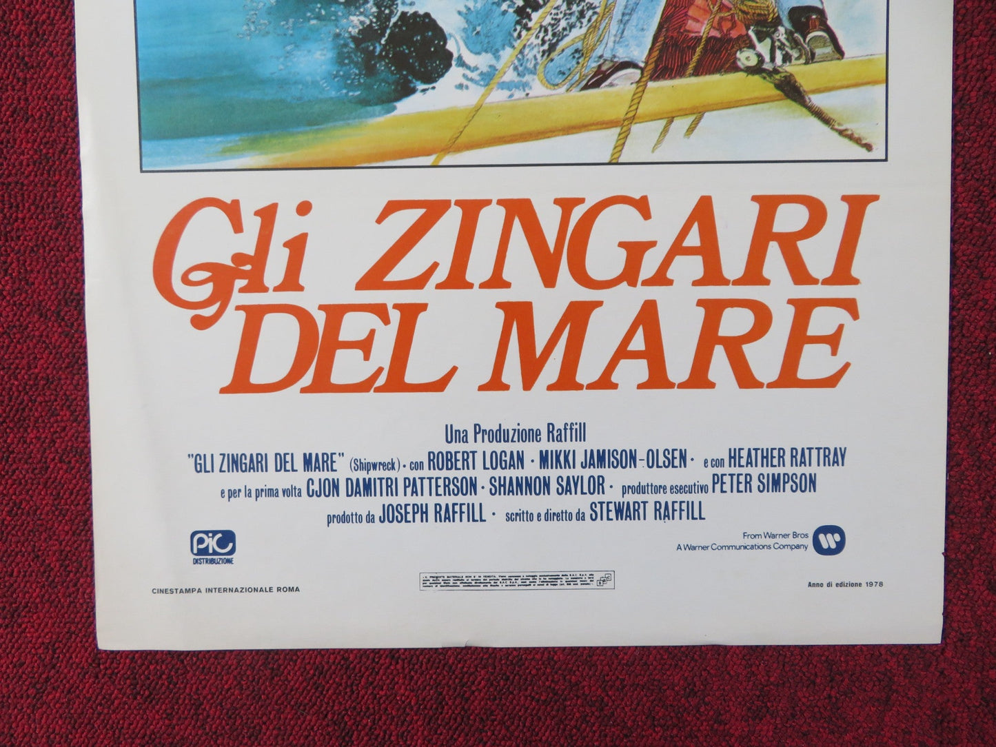 THE SEA GYPSIES ITALIAN LOCANDINA POSTER ROBERT LOGAN MIKKI JAMISON 1978 Rendezvous Cinema Movie posters