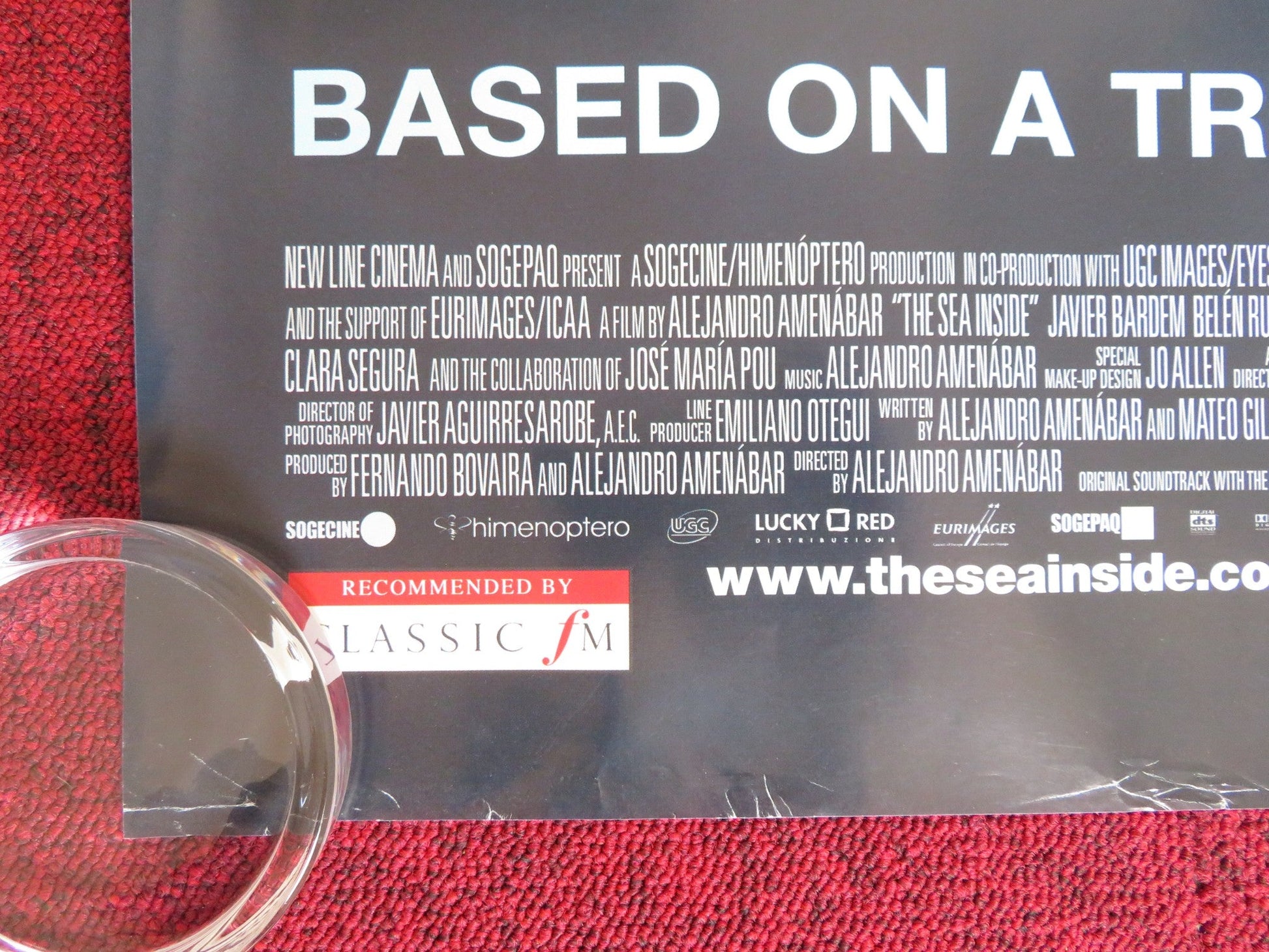 THE SEA INSIDE UK QUAD ROLLED POSTER JAVIER BARDEM BELEN RUEDA 2004 Rendezvous Cinema Movie posters