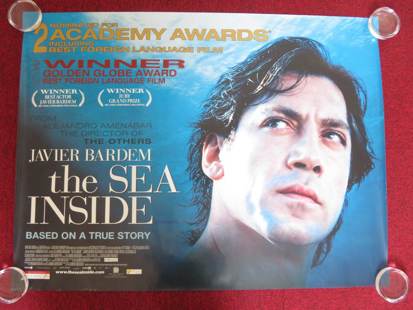 THE SEA INSIDE UK QUAD ROLLED POSTER JAVIER BARDEM BELEN RUEDA 2004 Rendezvous Cinema Movie posters