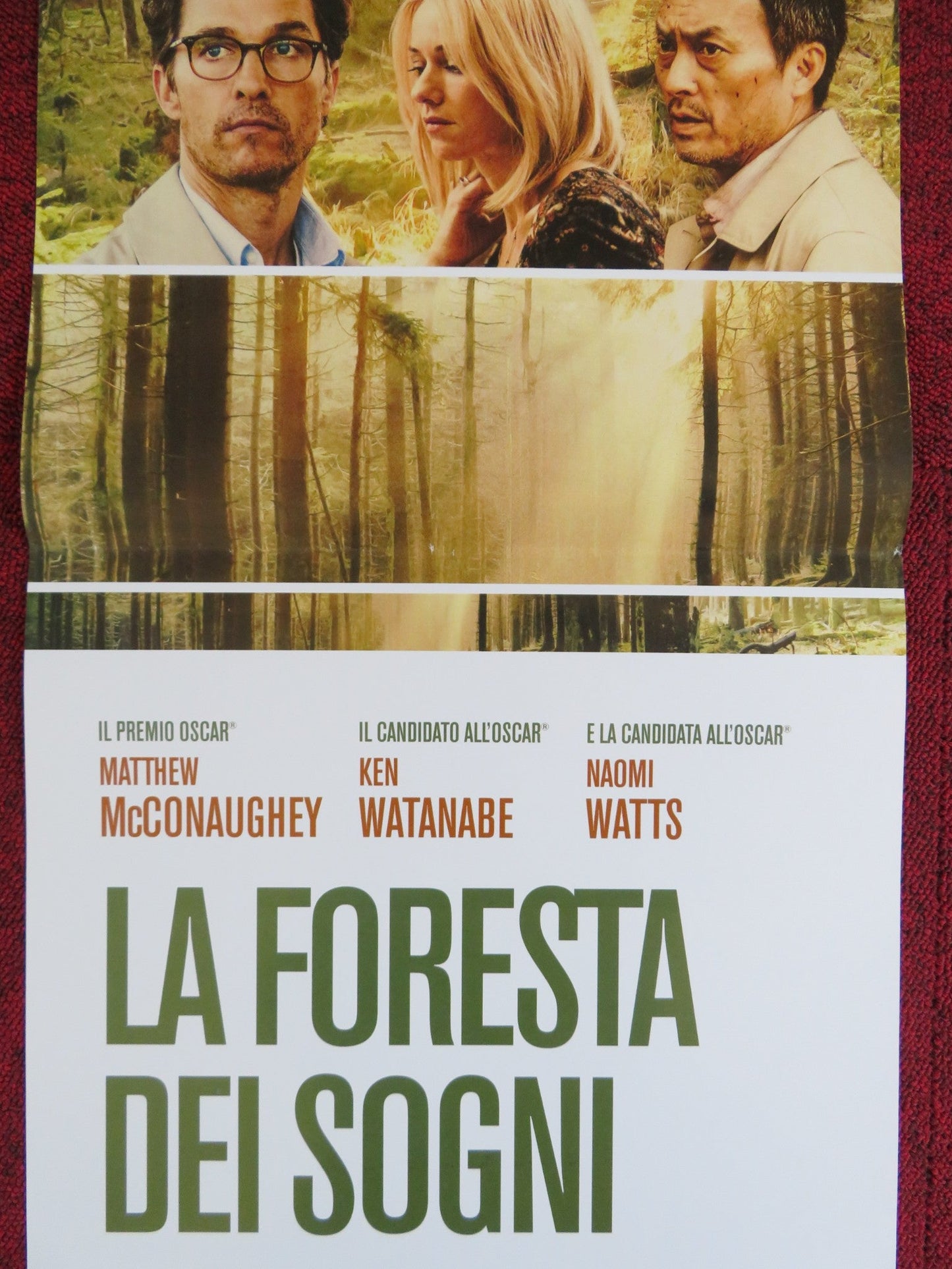 THE SEA OF TREES ITALIAN LOCANDINA POSTER MCCONAUGHEY WATANABE WATTS 2015 Rendezvous Cinema Movie posters