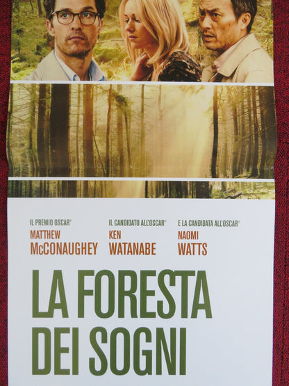 THE SEA OF TREES ITALIAN LOCANDINA POSTER MCCONAUGHEY WATANABE WATTS 2015 Rendezvous Cinema Movie posters