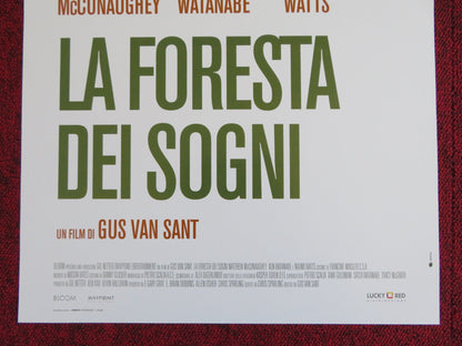 THE SEA OF TREES ITALIAN LOCANDINA POSTER MCCONAUGHEY WATANABE WATTS 2015 Rendezvous Cinema Movie posters