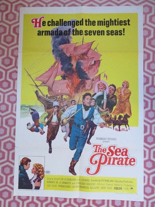 THE SEA PIRATE US ONE SHEET POSTER GERARD BARRAY 1966 Movie posters