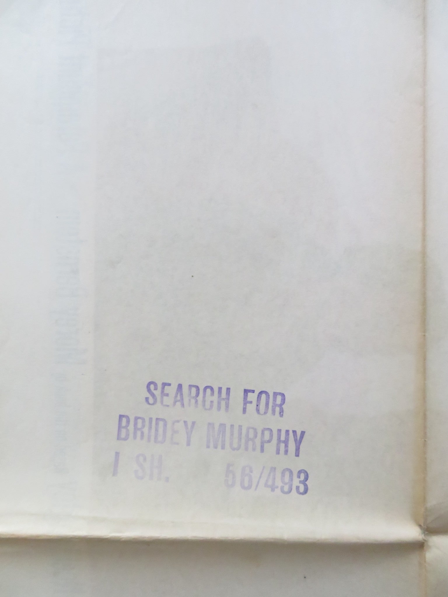 THE SEARCH FOR BRIDEY MURPHY FOLDED US ONE SHEET POSTER TERESA WRIGHT 1956 Rendezvous Cinema Movie posters