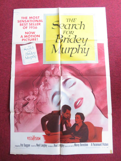 THE SEARCH FOR BRIDEY MURPHY FOLDED US ONE SHEET POSTER TERESA WRIGHT 1956 Rendezvous Cinema Movie posters