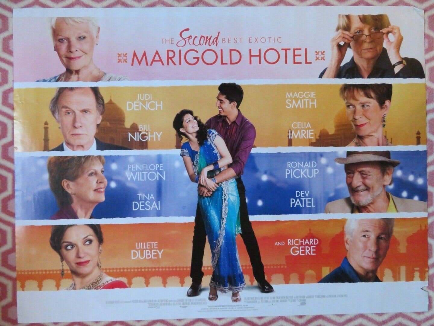 THE SECOND BEST EXOTIC MARIGOLD HOTEL QUAD (30"x 40") ROLLED POSTER JUDI DENCH Movie posters