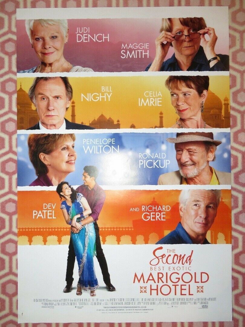 THE SECOND BEST EXOTIC MARIGOLD HOTEL UK ONE SHEET (27"x 41") ROLLED POSTER 2015 Rendezvous Cinema Movie posters