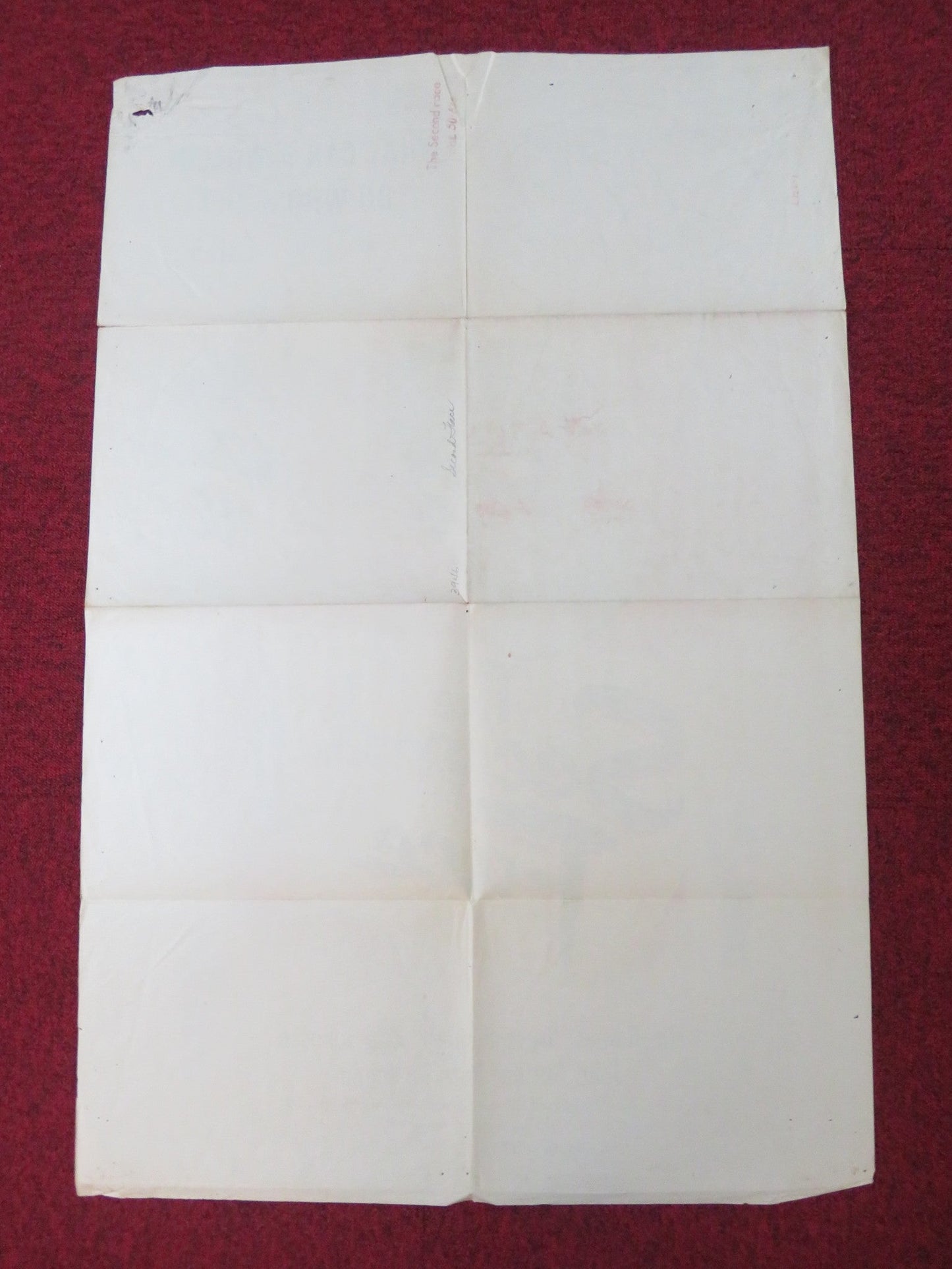 THE SECOND FACE FOLDED US ONE SHEET POSTER ELLA RAINES BRUCE BENNETT 1950 Rendezvous Cinema Movie posters