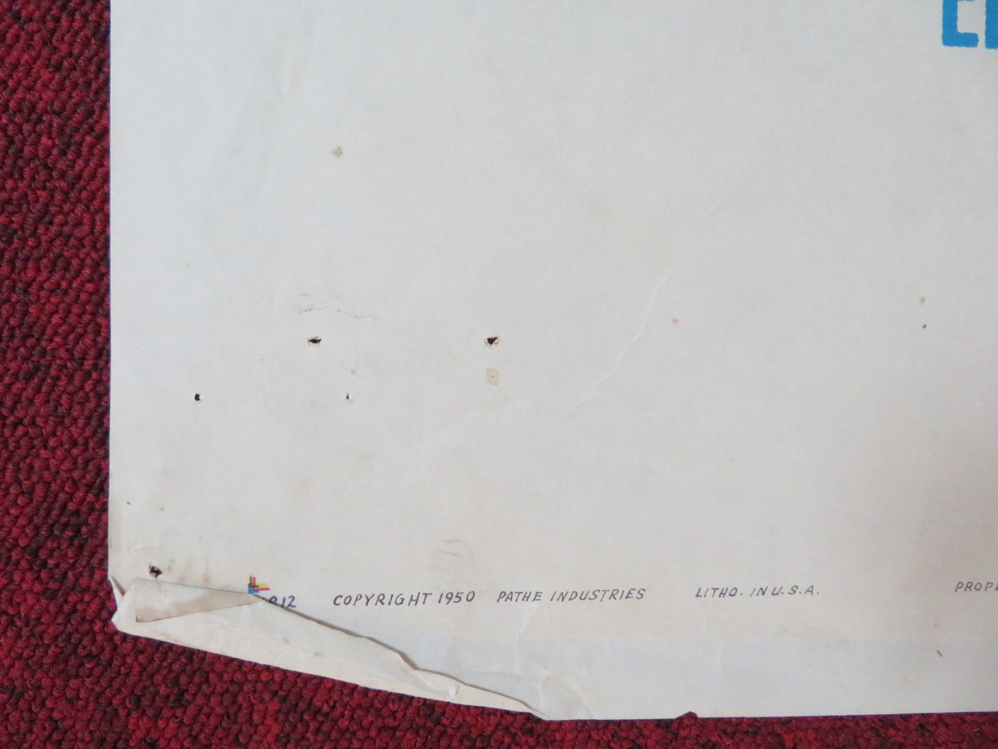 THE SECOND FACE FOLDED US ONE SHEET POSTER ELLA RAINES BRUCE BENNETT 1950 Rendezvous Cinema Movie posters