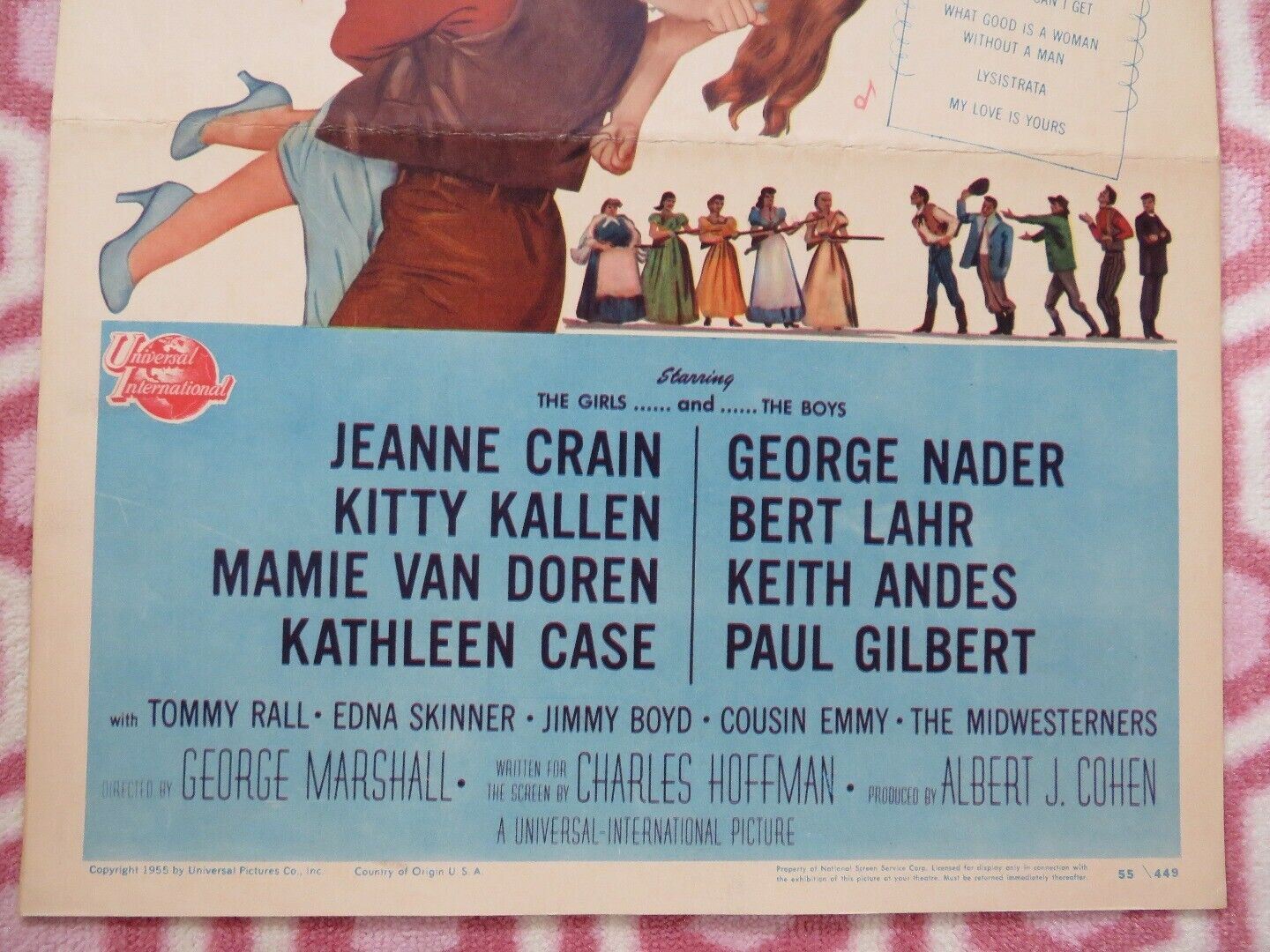 THE SECOND GREATEST SEX US INSERT (14"x 36") POSTER JEANNE CRAIN G NADER 1955 Movie posters