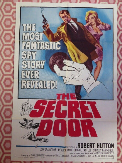 THE SECRET DOOR US ONE SHEET POSTER ROBERT HUTTON SANDRA DORNE 1964 Movie posters