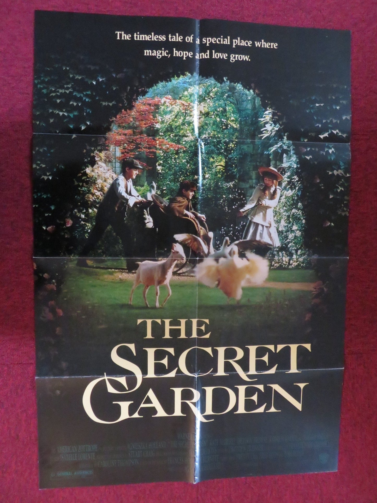 THE SECRET GARDEN FOLDED US ONE SHEET POSTER KATE MABERLY HEYDON PROWSE 1993 Rendezvous Cinema Movie posters