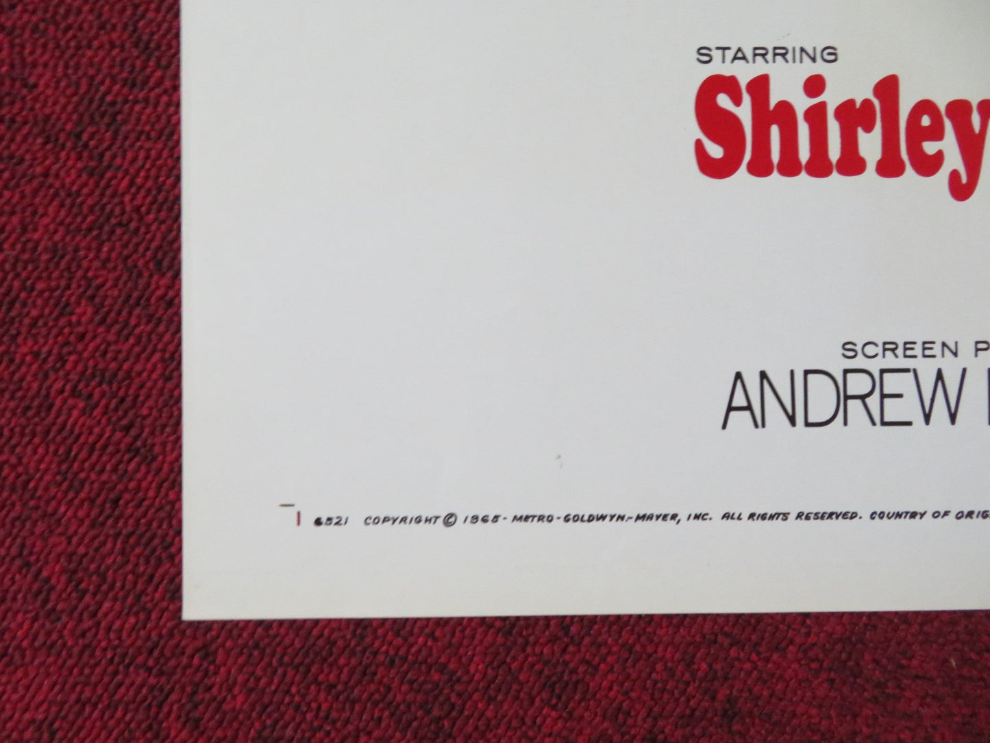 THE SECRET OF MY SUCCESS FOLDED US ONE SHEET POSTER SHIRLEY JONES 1965 Rendezvous Cinema Movie posters