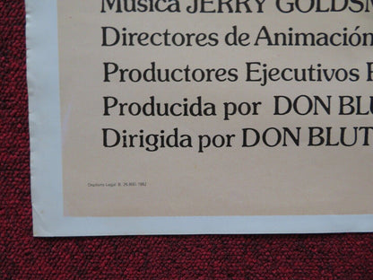 THE SECRET OF NIMH SPANISH ROLLED POSTER DEREK JACOBI ELIZABETH HARTMAN 1982 Movie posters