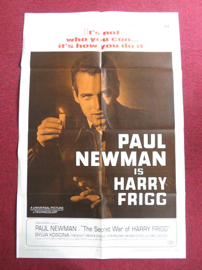 THE SECRET WAR OF HARRY FRIGG FOLDED US ONE SHEET POSTER PAUL NEWMAN 1968 Rendezvous Cinema Movie posters