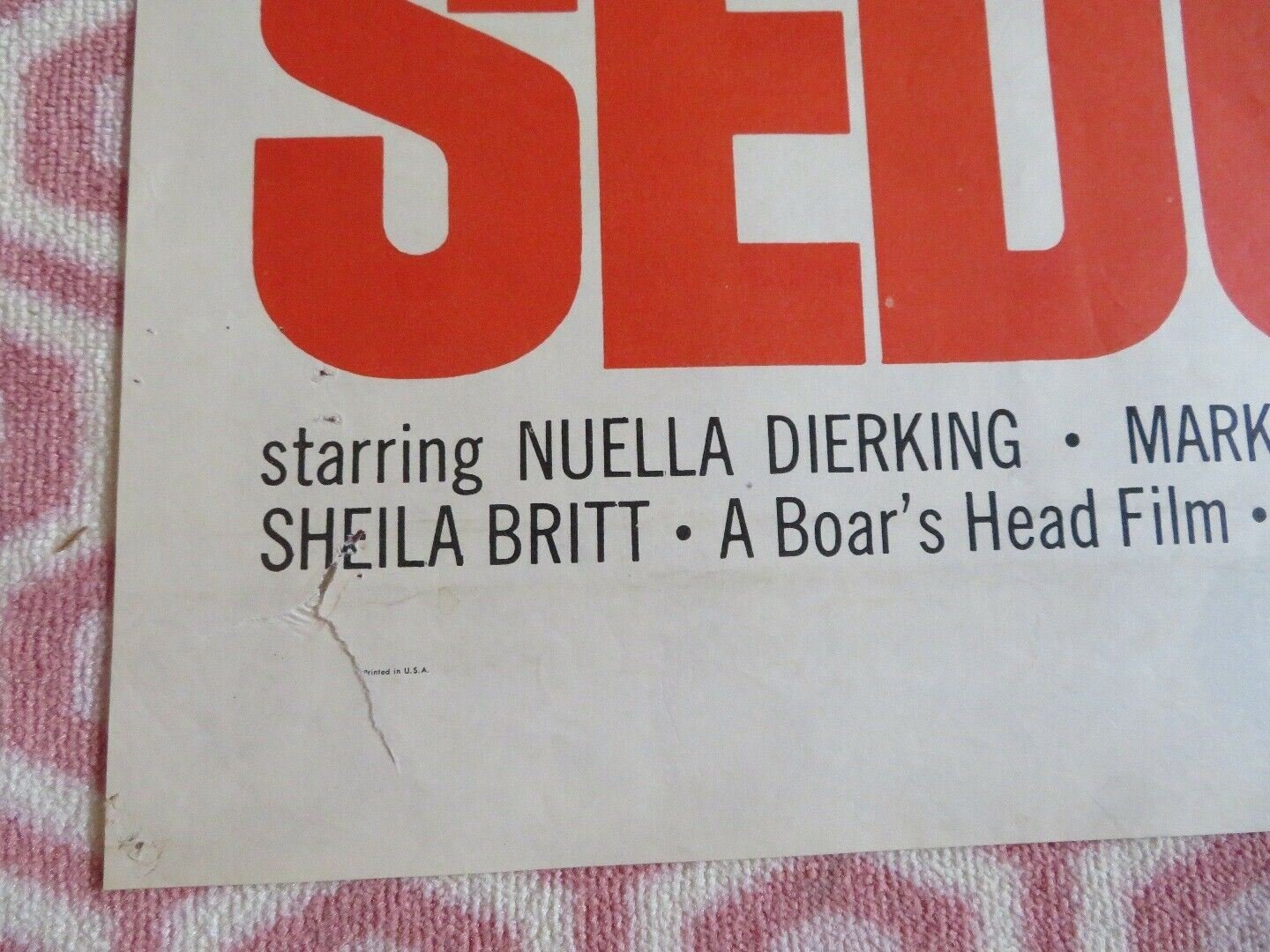 THE SEDUCERS US ONE SHEET POSTER NUELLA DIERKING MARK SAEGERS 1962 - Rendezvous Cinema