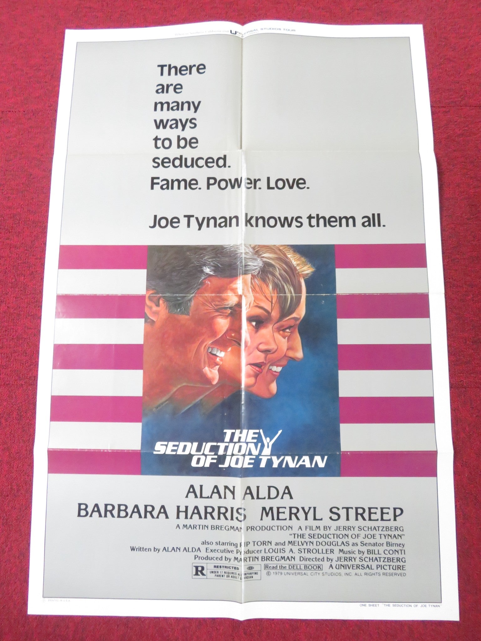 THE SEDUCTION OF JOE TYNAN FOLDED US ONE SHEET POSTER ALAN ALDA M. STREEP 1979 Rendezvous Cinema Movie posters