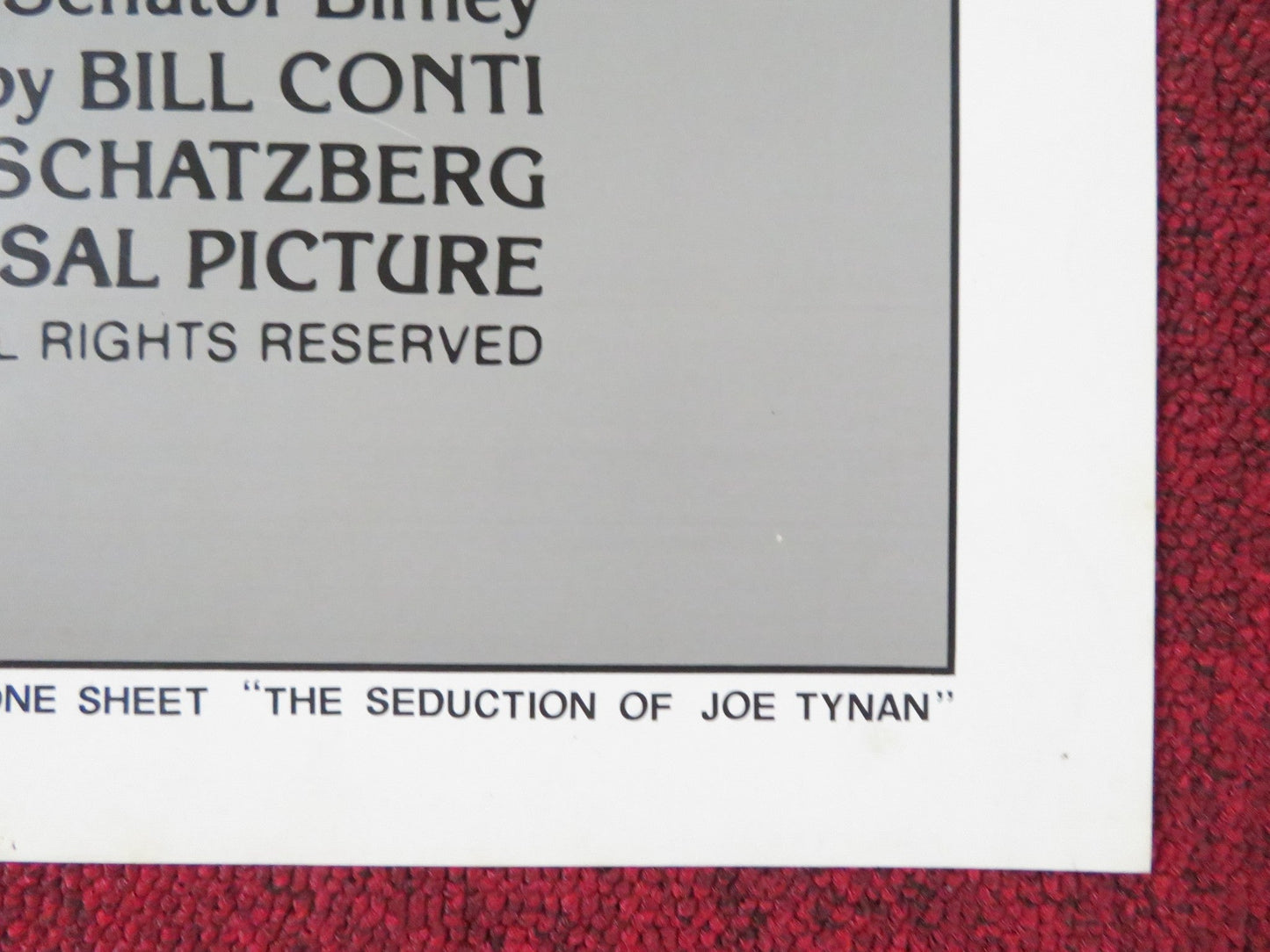THE SEDUCTION OF JOE TYNAN FOLDED US ONE SHEET POSTER ALAN ALDA M. STREEP 1979 Rendezvous Cinema Movie posters