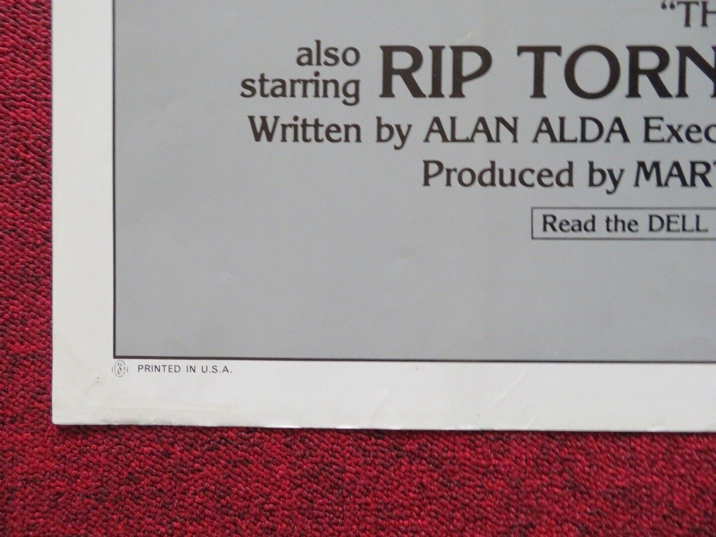 THE SEDUCTION OF JOE TYNAN FOLDED US ONE SHEET POSTER ALAN ALDA MERYL STREEP '79 Movie posters