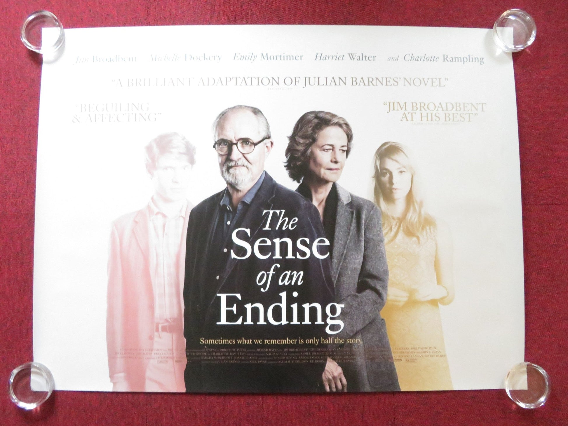 THE SENSE OF AN ENDING - B UK QUAD ROLLED POSTER JIM BROADBENT C. RAMPLING 2017 Rendezvous Cinema Movie posters