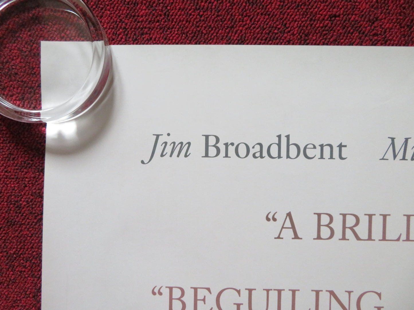 THE SENSE OF AN ENDING - B UK QUAD ROLLED POSTER JIM BROADBENT C. RAMPLING 2017 Rendezvous Cinema Movie posters