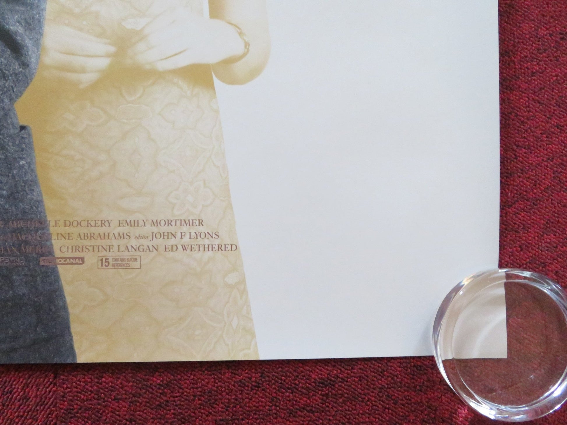 THE SENSE OF AN ENDING - B UK QUAD ROLLED POSTER JIM BROADBENT C. RAMPLING 2017 Rendezvous Cinema Movie posters