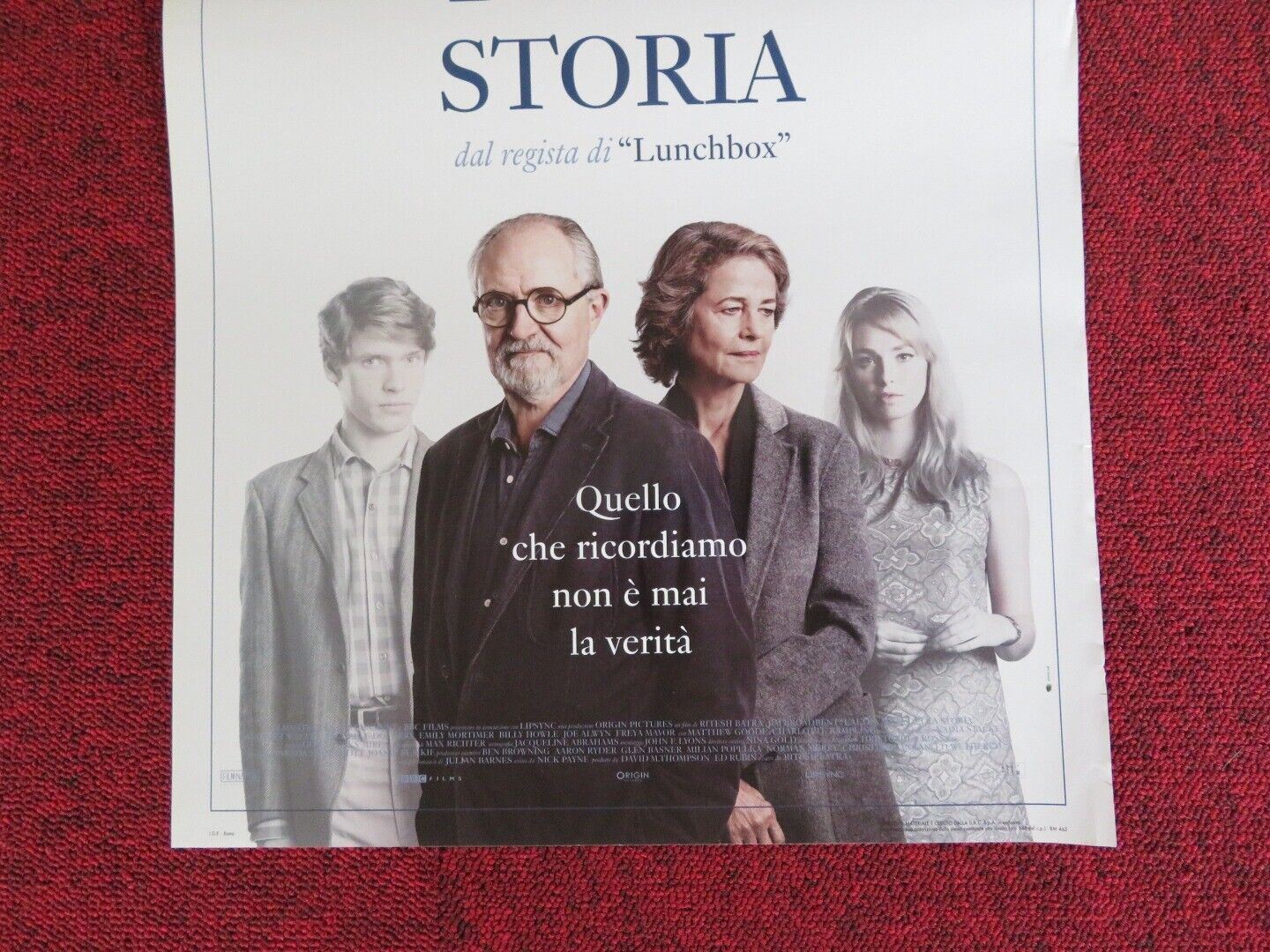 THE SENSE OF AN ENDING ITALIAN LOCANDINA (27"x13") POSTER JIM BROADBENT '17 - Rendezvous Cinema