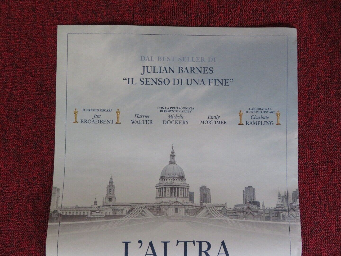 THE SENSE OF AN ENDING ITALIAN LOCANDINA (27"x13") POSTER JIM BROADBENT '17 - Rendezvous Cinema