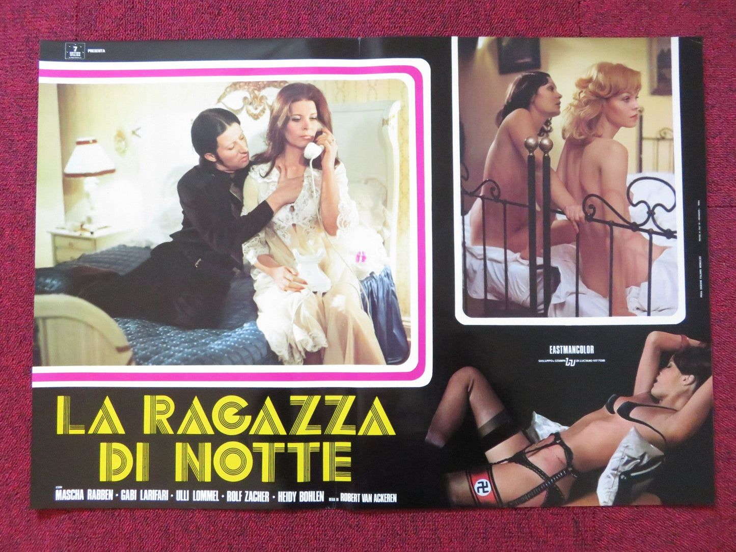 THE SENSUOUS THREE - D ITALIAN FOTOBUSTA POSTER MASCHA RABBEN GABI LARIFARI 1972 Rendezvous Cinema Movie posters