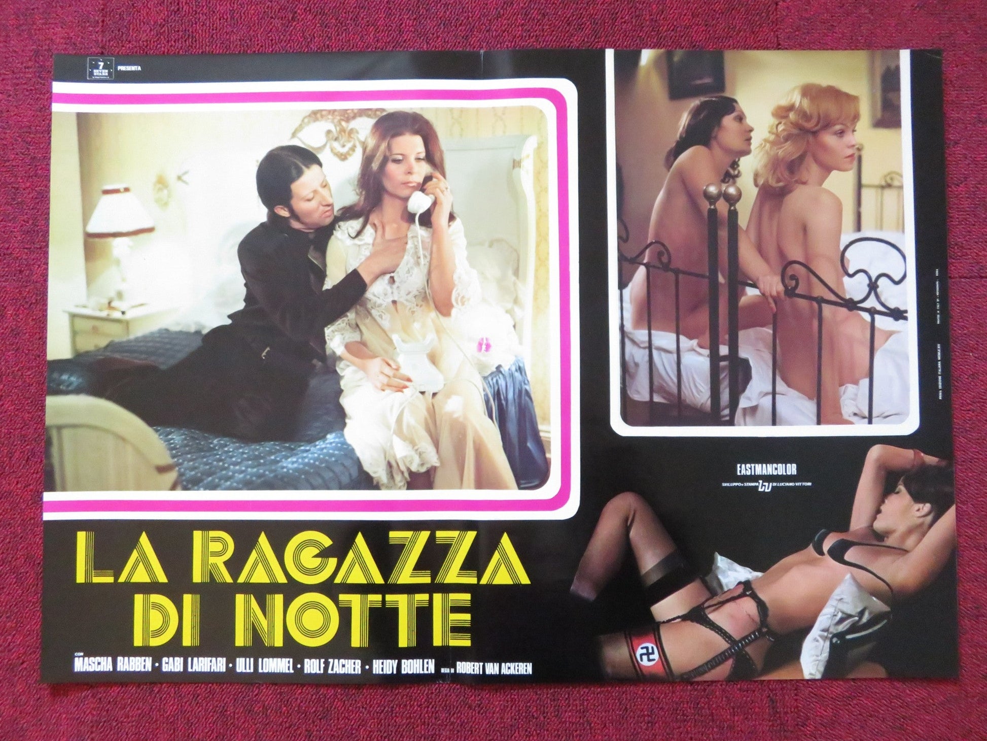 THE SENSUOUS THREE - D ITALIAN FOTOBUSTA POSTER MASCHA RABBEN GABI LARIFARI 1972 Rendezvous Cinema Movie posters